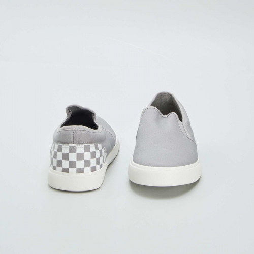 Baskets slip-on à empiècement - Gris