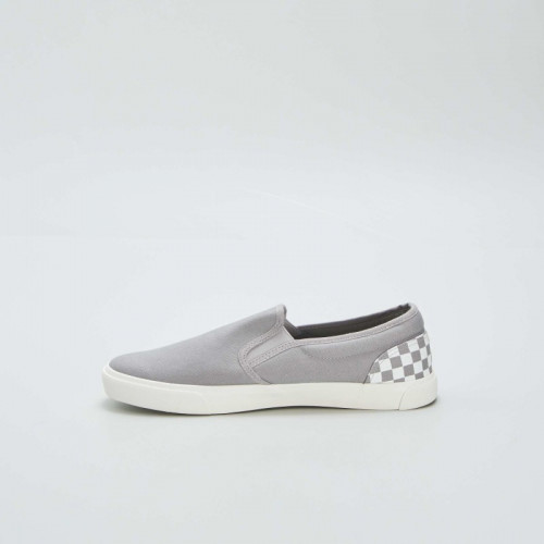 Baskets slip-on à empiècement - Gris