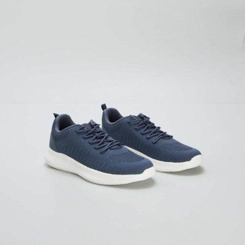 Baskets en mesh esprit running - Bleu marine