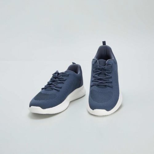 Baskets en mesh esprit running - Bleu marine