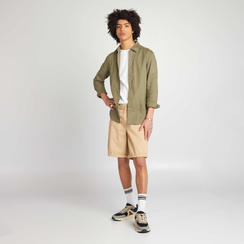 Short chino droit - Beige