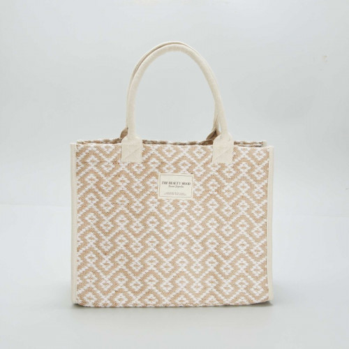 Sac cabas imprimé - Beige