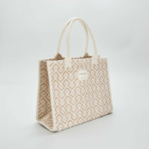 Sac cabas imprimé - Beige