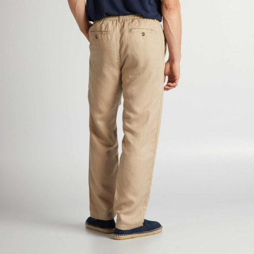 Pantalon chino en lin - Beige