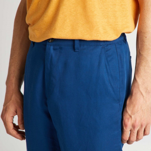 Pantalon chino en lin - Bleu