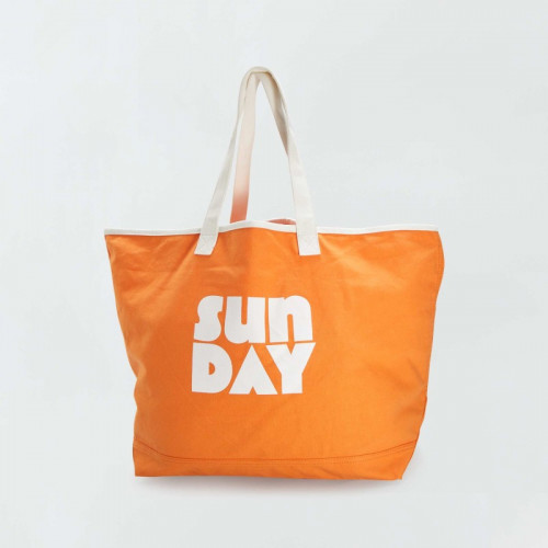 Sac cabas de plage + pochette - Orange