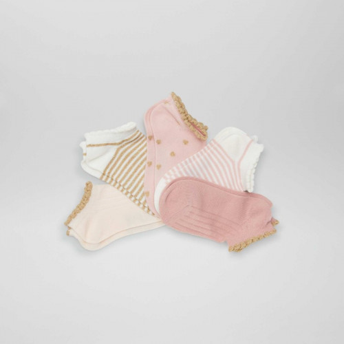 Lot de 5 chaussettes fantaisies - Rose