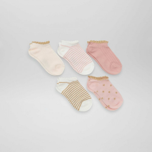 Lot de 5 chaussettes fantaisies - Rose