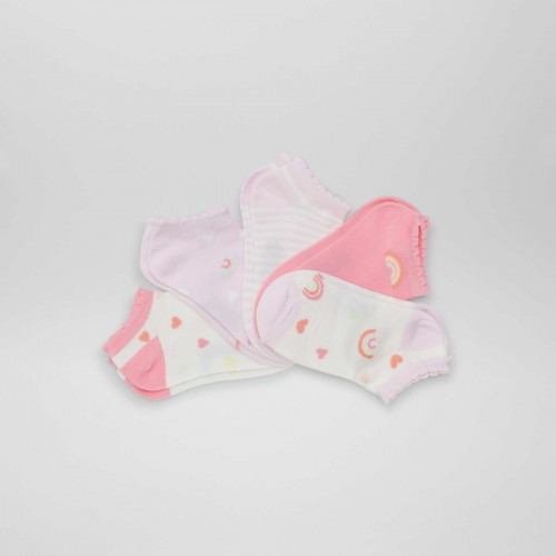 Lot de 5 chaussettes fantaisies - Rose