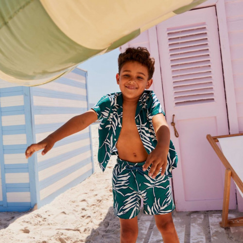 Chemise à manches courtes avec imprimé - Vert