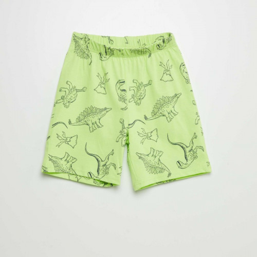 Pyjama court 'dinosaures' short + t-shirt - 2 pièces - Vert