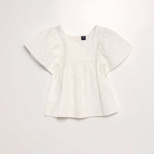 Blouse avec broderie - Blanc