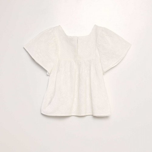 Blouse avec broderie - Blanc