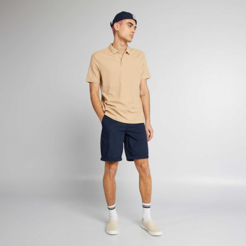 Polo en piqué de coton - Beige