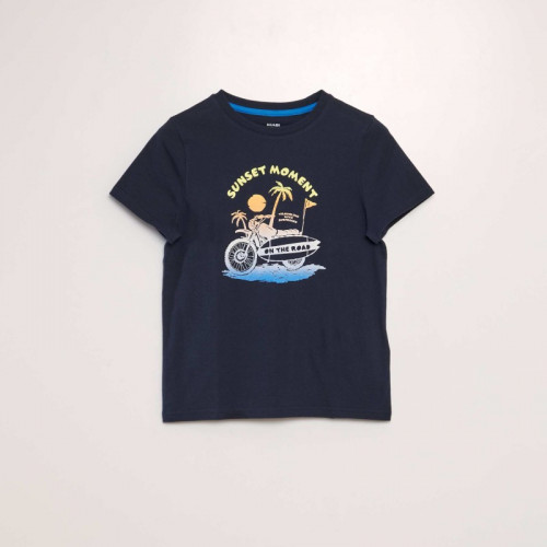 T-shirt imprimé - Bleu marine