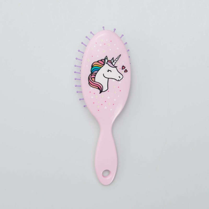 Brosse à cheveux licorne - Rose