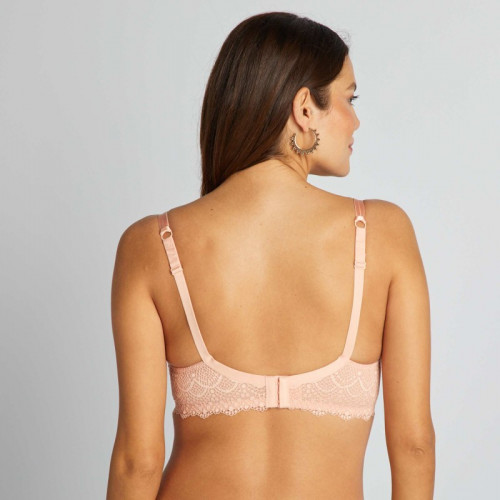 Soutien-gorge corbeille dentelle D&E - Rose