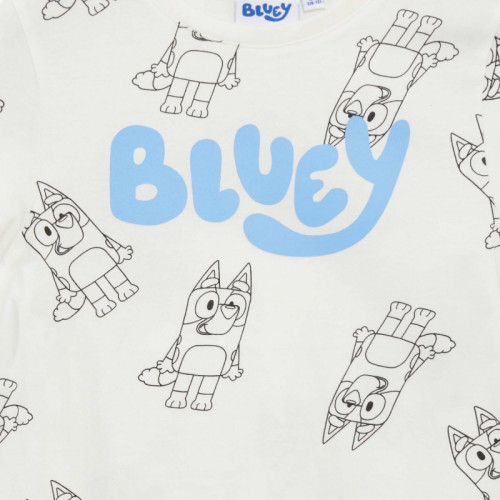 T-shirt 'Bluey' manches courtes - Blanc