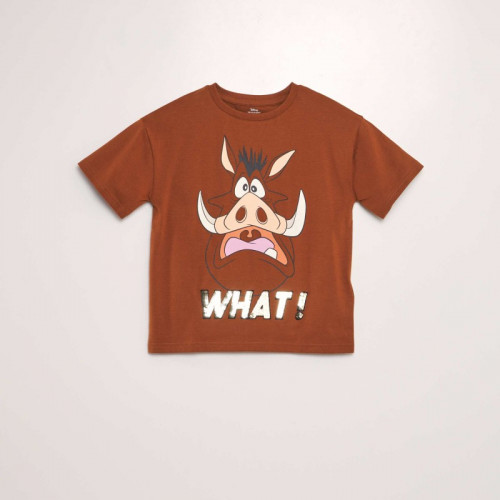 T-shirt imprimé 'Disney' - Marron 'pumba'