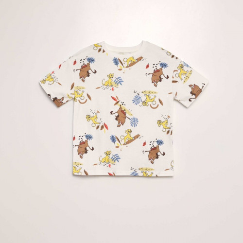 T-shirt imprimé 'Disney' - Blanc 'simba pumba'