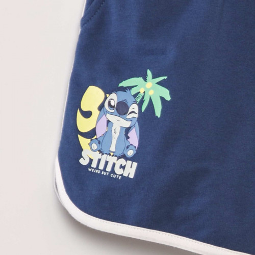 Ensemble t-shirt + short 'Stitch' - 2 pièces - Bleu