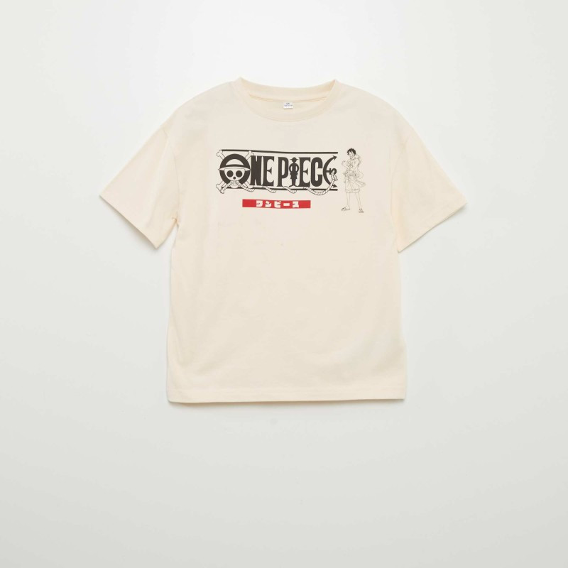 T-shirt 'One Piece' manches courtes - Beige