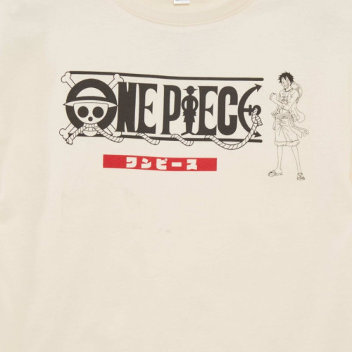 T-shirt 'One Piece' manches courtes - Beige