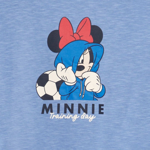 T-shirt crop top 'Minnie' - Bleu