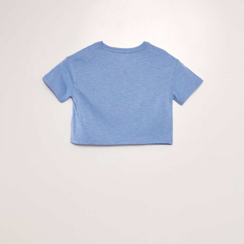 T-shirt crop top 'Minnie' - Bleu