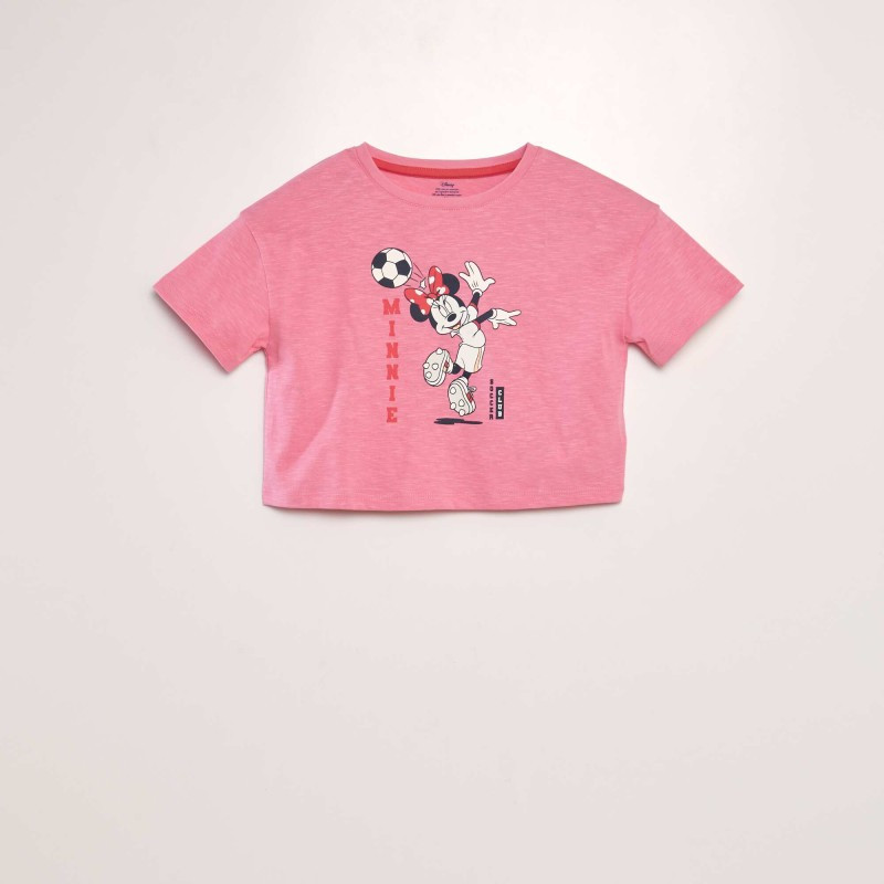 T-shirt crop top 'Minnie' - Rose