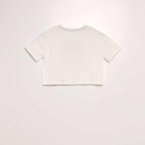 T-shirt crop top 'Minnie' - Blanc