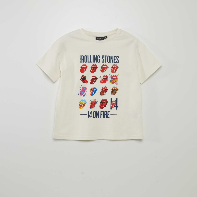 T-shirt 'Rolling Stones' - Blanc