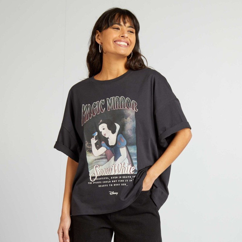 T-shirt en jersey 'Blanche-Neige' 'Disney' - Gris