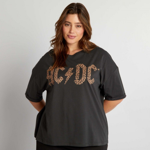 Tee-shirt imprimé 'ACDC' - Noir