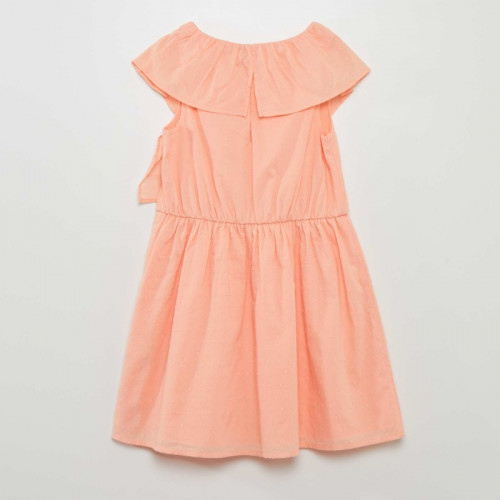 Robe en coton plumetis - Orange