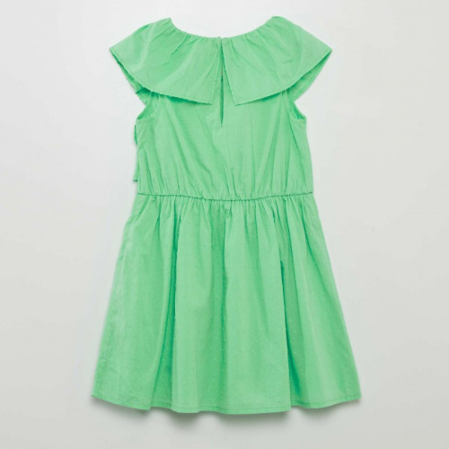 Robe en coton plumetis - Vert