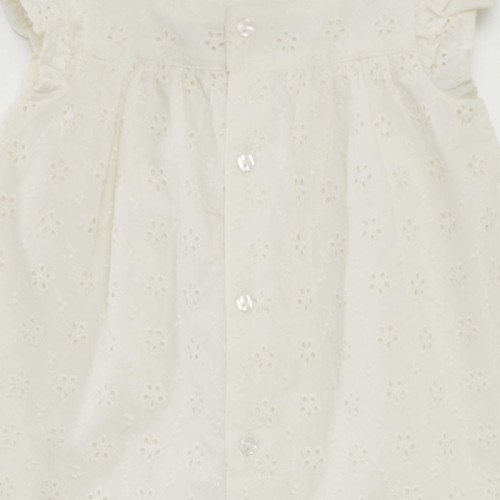 Robe en broderies anglaises - Blanc