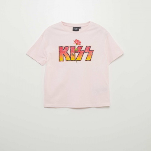 T-shirt 'Kiss' - Rose