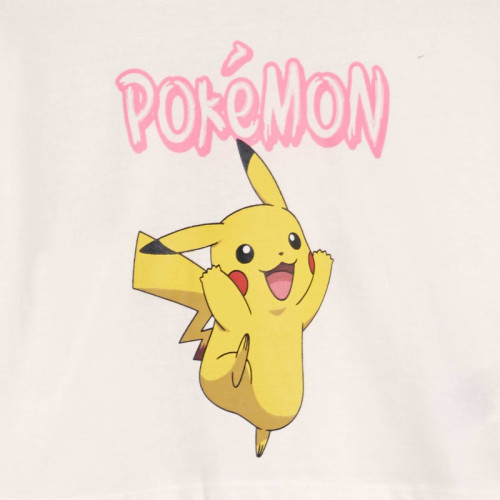 T-shirt  'Pikachu' crop-top - Blanc