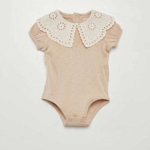 Body en maille pointelle - Beige