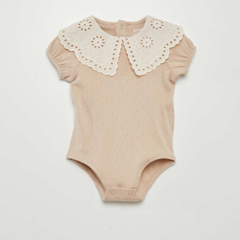 Body en maille pointelle - Beige