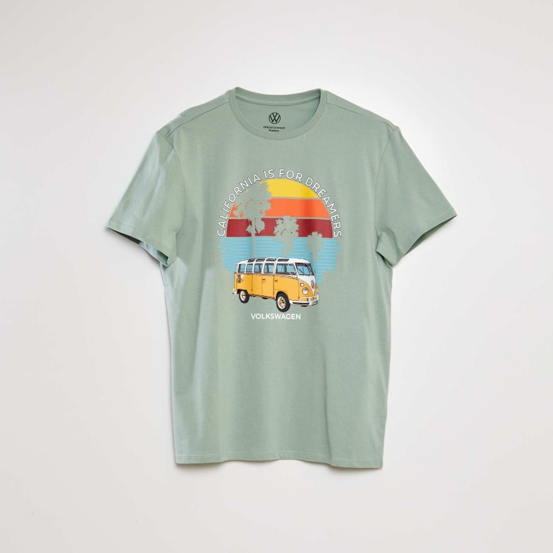 Tee-shirt imprimé 'Volkswagen' - Vert