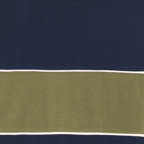 T-shirt en piqué de coton - Vert/bleu marine