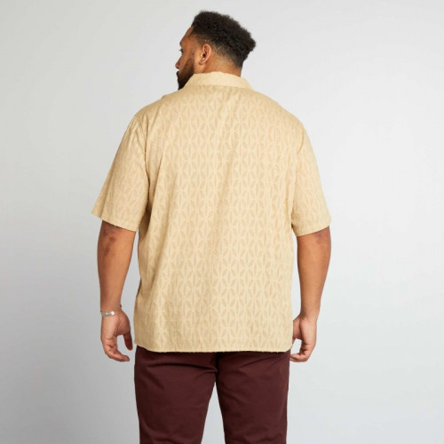 Chemise à motifs en relief - Beige