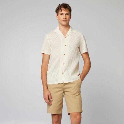 Bermuda en chino façon twill - Beige