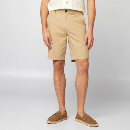 Bermuda en chino façon twill - Beige