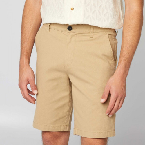 Bermuda en chino façon twill - Beige