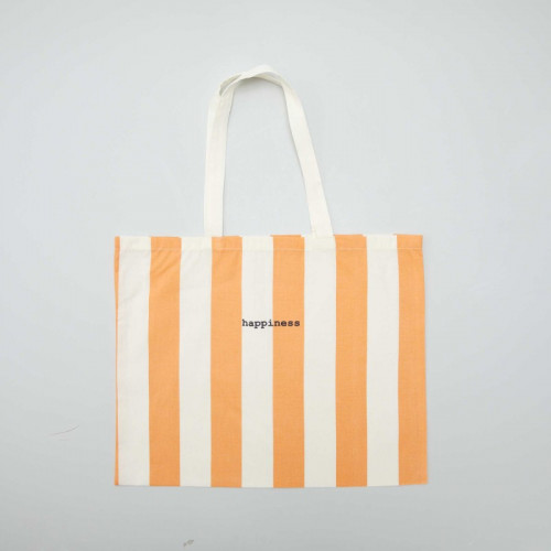 Tote bag à rayures - Orange