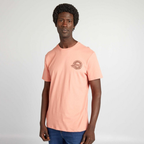 T-shirt imprimé manches courtes - Rose