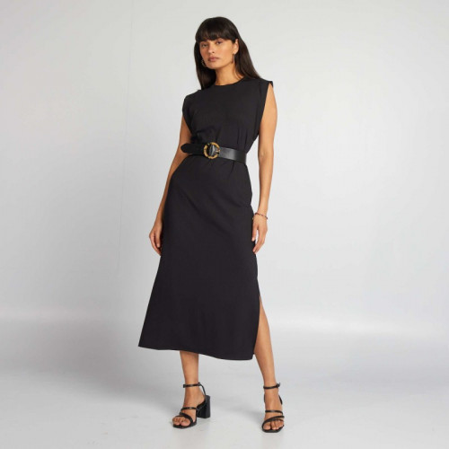 Robe t-shirt midi - Noir